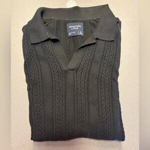 Abercrombie & Fitch Charcoal Cable Knit Vest